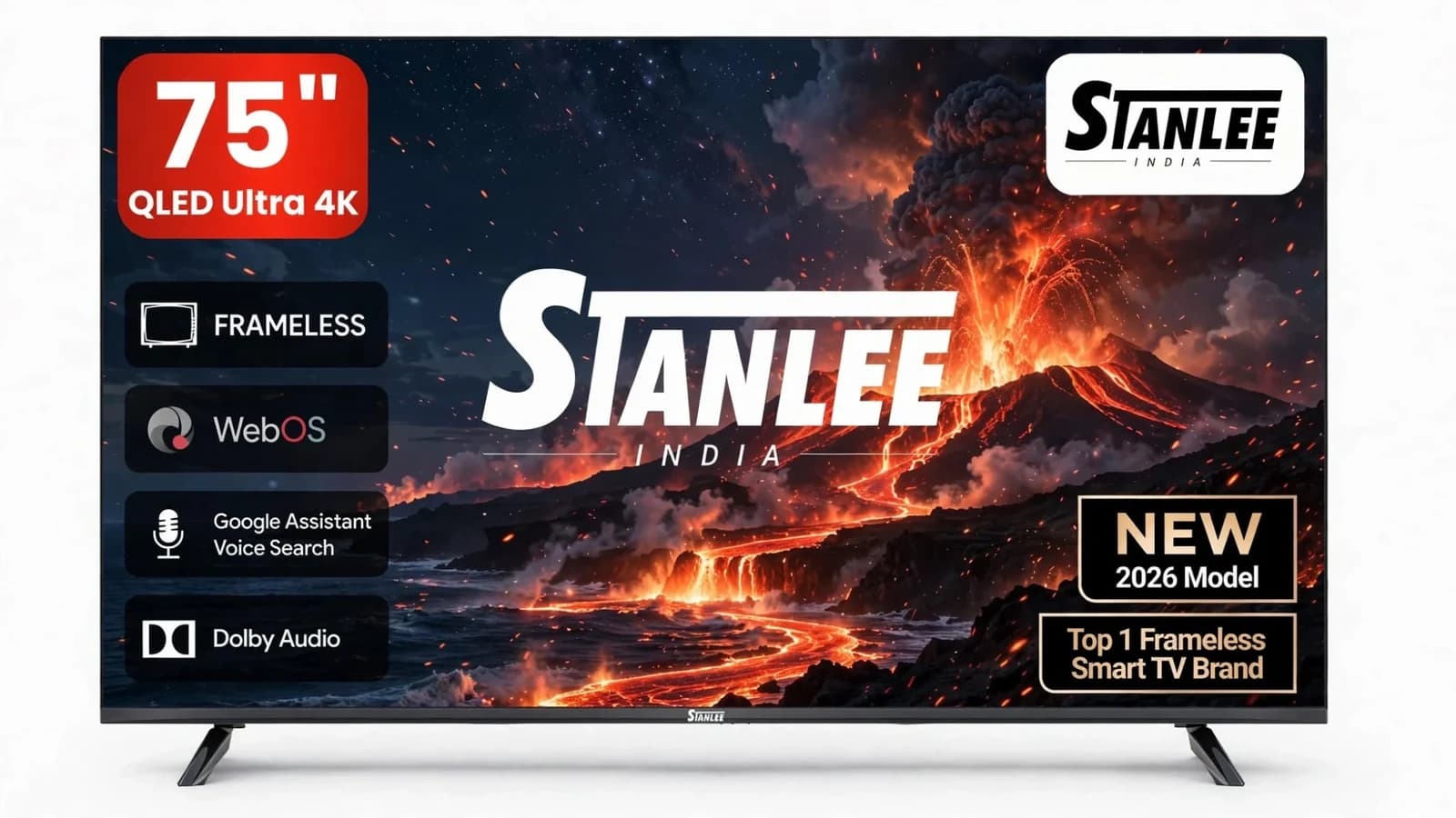 Stanlee 75″ Smart TV — QLED 4K